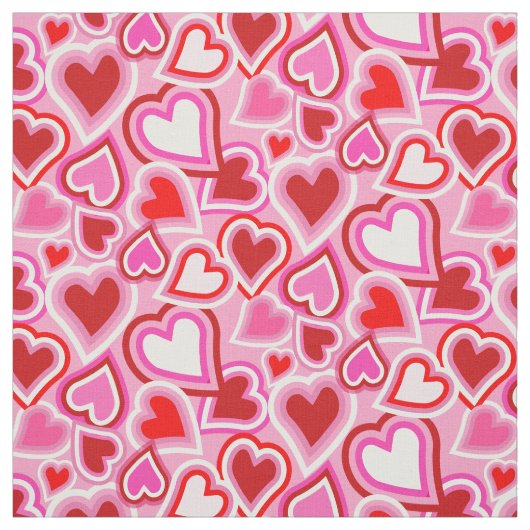 Tissu Coeurs de mixage Valentine (Échantillon)
