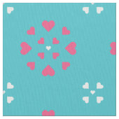 Tissu Coeurs de neige bleu rose blanc (fermé)