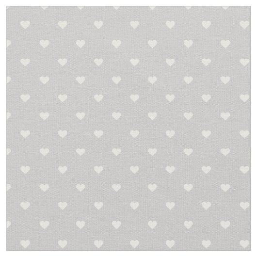 Tissu Coeurs de point de Polka gris (Fermer)