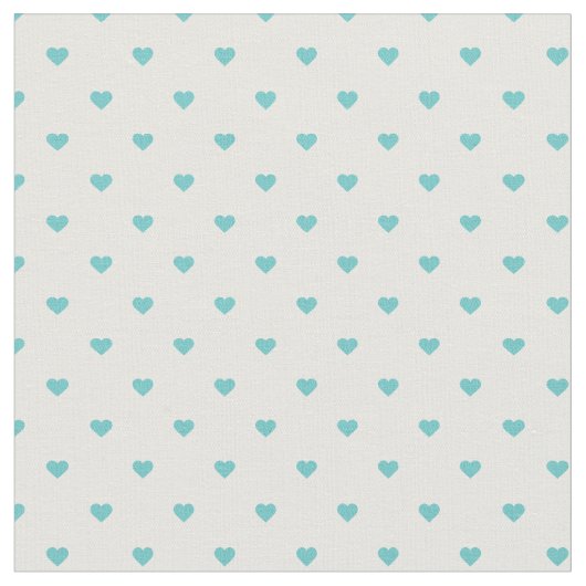 Tissu Coeurs de point Polka Turquoise (Fermer)