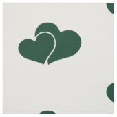 Tissu Cœurs Doubles Vert Foncé (Échantillon)