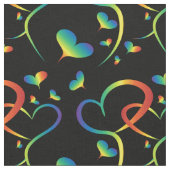 Tissu Cœurs Entrelacés de la Fierté Arc-en-Ciel (Fermer)