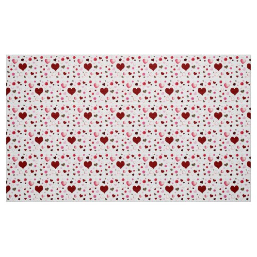 Tissu Coeurs et Rose (Fat Quarter)