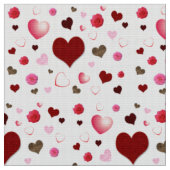 Tissu Coeurs et Rose (Fermer)
