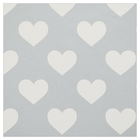 Tissu : Coeurs gris (Échantillon)