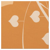 Tissu Coeurs mignons Monogrammes Motif Orange (Fermer)