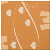 Tissu Coeurs mignons Monogrammes Motif Orange (Échantillon)