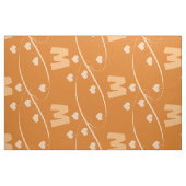 Tissu Coeurs mignons Monogrammes Motif Orange (Fat Quarter)