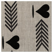 Tissu Coeurs modernes de flèches noires (Fermer)