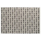 Tissu Coeurs modernes de flèches noires (Yard)