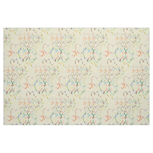 Tissu Coeurs multicolores (Fat Quarter)