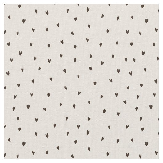 Tissu Coeurs noirs minuscules sur la lumière (Fermer)