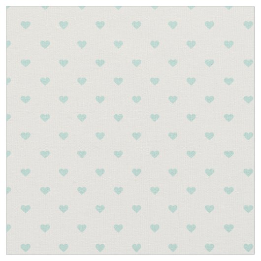 Tissu Coeurs Point Polka Mint (Fermer)