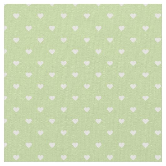 Tissu Coeurs Point Polka Vert Mint (Fermer)