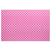 Tissu Coeurs polka blanc sur rose fuchsia (Yard)