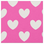 Tissu Coeurs polka blanc sur rose fuchsia (Fermer)