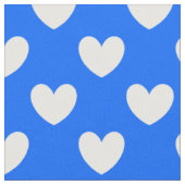 Tissu Coeurs polka blancs sur bleu (Fermer)