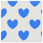 Tissu Coeurs polka bleu sur blanc (Fermer)