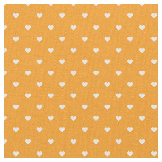 Tissu Coeurs Pots Orange Polka (Fermer)