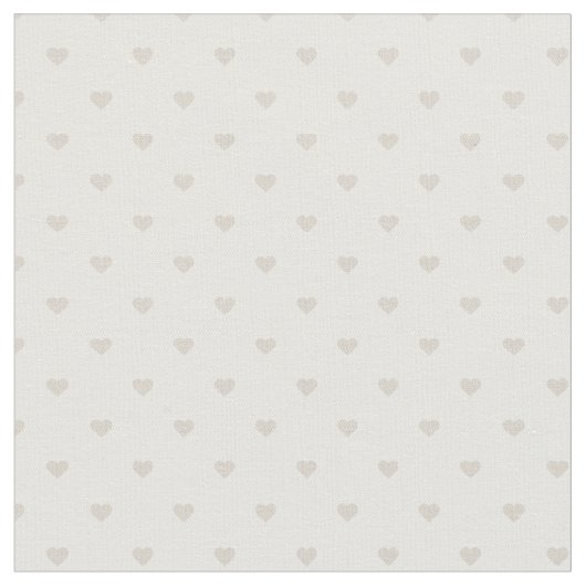 Tissu Coeurs Pots Polka Beige Lin (Fermer)