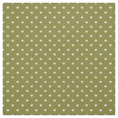 Tissu Coeurs Pots Polka Vert Olive (Échantillon)