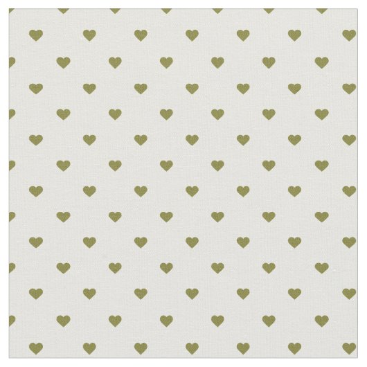 Tissu Coeurs Pots Polka Vert Olive (Fermer)