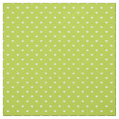 Tissu Coeurs Pots Polka Vert Pomme (Échantillon)
