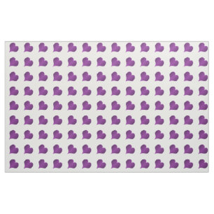 Tissu Coeurs pourpres