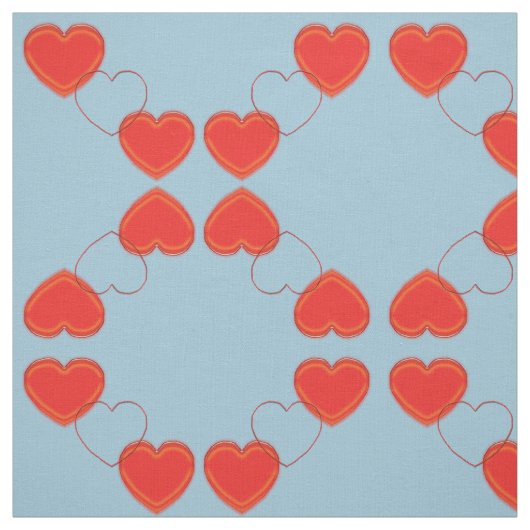 Tissu - Coeurs réfléchis (Échantillon)