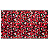 Tissu Coeurs, rouge, noir, blanc (Fat Quarter)