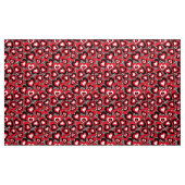 Tissu Coeurs, rouge, noir, blanc (Yard)