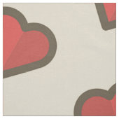 Tissu Coeurs rouges (Échantillon)