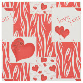 Tissu Coeurs rouges, amour, (Fermer)