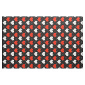 Tissu Cœurs rouges blancs noirs (Fat Quarter)