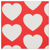 Tissu Coeurs rouges et blancs (Échantillon)
