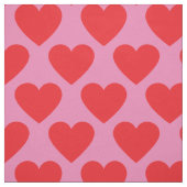 Tissu Coeurs rouges et roses (Échantillon)
