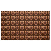 Tissu Coeurs satinés en Brown de chocolat (Fat Quarter)