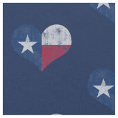 Tissu Coeurs vintages de drapeau du Texas (Fermer)