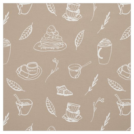 Tissu Coffee Break Mocha Brown (Échantillon)