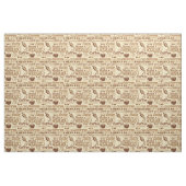 Tissu Coffee Words Fabric (Yard)