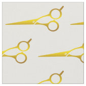 Tissu Coiffeur ciseaux motif coiffeur (Fermer)