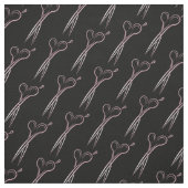 Tissu coiffeur coiffeur cheveux ciseaux or motif (Échantillon)