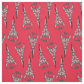 Tissu Coiffeur-coiffeur rouge Vintage (Échantillon)