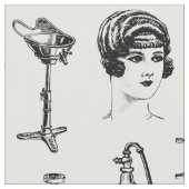 Tissu Coiffeur rétro coiffeur coiffeur barbier vintage (Fermer)