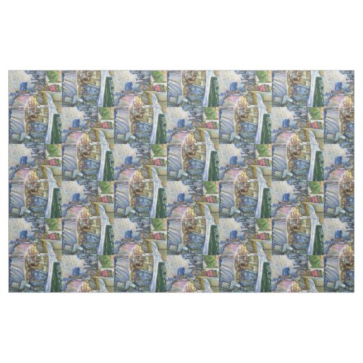 Tissu Coin de Flying Pig Farm et Wine a Bit. (Yard)