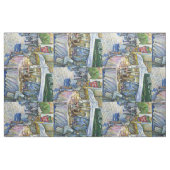 Tissu Coin de Flying Pig Farm et Wine a Bit. (Fat Quarter)