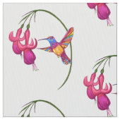 Tissu Colibri avec la fleur fuchsia (fermé)