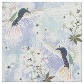 Tissu Colibri et fleurs blanches (Fermer)