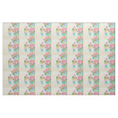 Tissu Colibri et fleurs d'aquarelle (Fat Quarter)