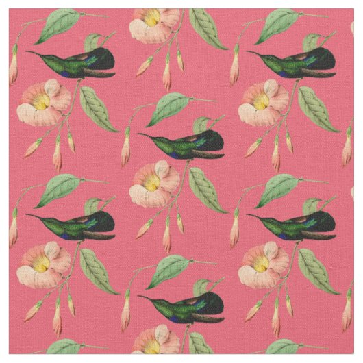 Tissu Colibri vert vintage (Fermer)